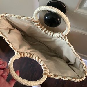 Womens Large Straw Beach Tote Bag Hobo Summer Handwoven Bags Purse wth Pom Poms